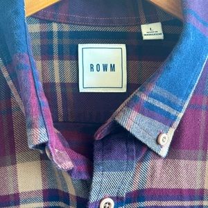 ROWM men’s shirt plaid size large